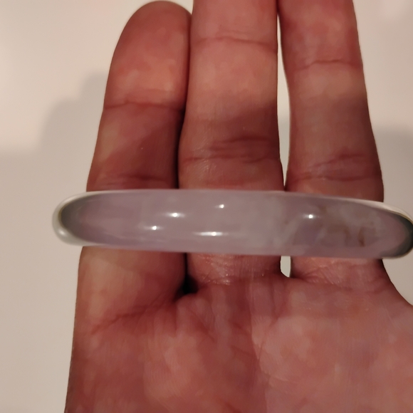 Dyed Jade Green and Purple Bangle Bracelet - Picture 3 of 3